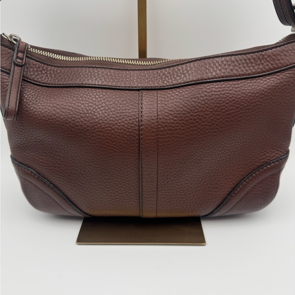 Auth Coach Y2K East West Pebbled Leather Soho Crossbody Handbag Brown F12321 - Picture 2 of 16